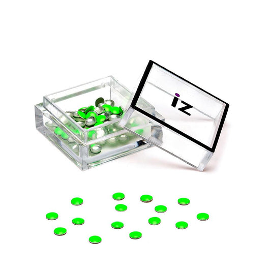Neon Green Circles Nail Studs 30pcs