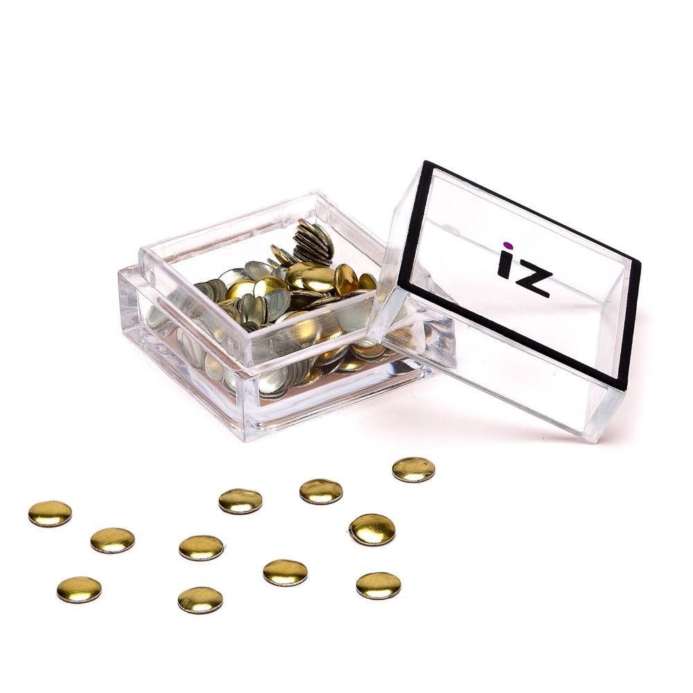 Large Gold Circle Nail Studs 30pcs