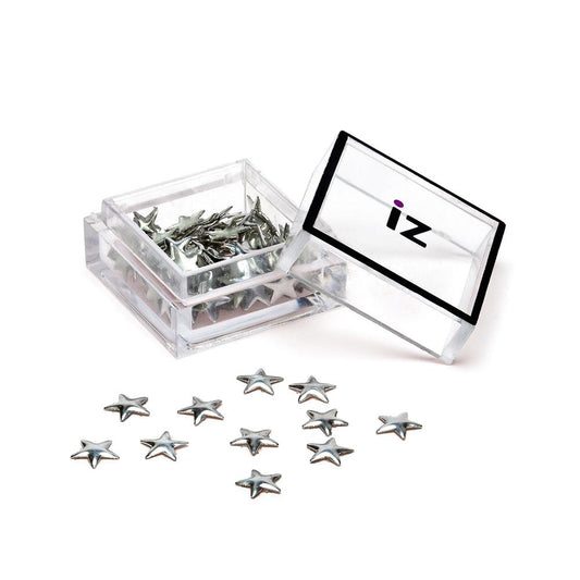 Silver Star Nail Art Studs 40pcs