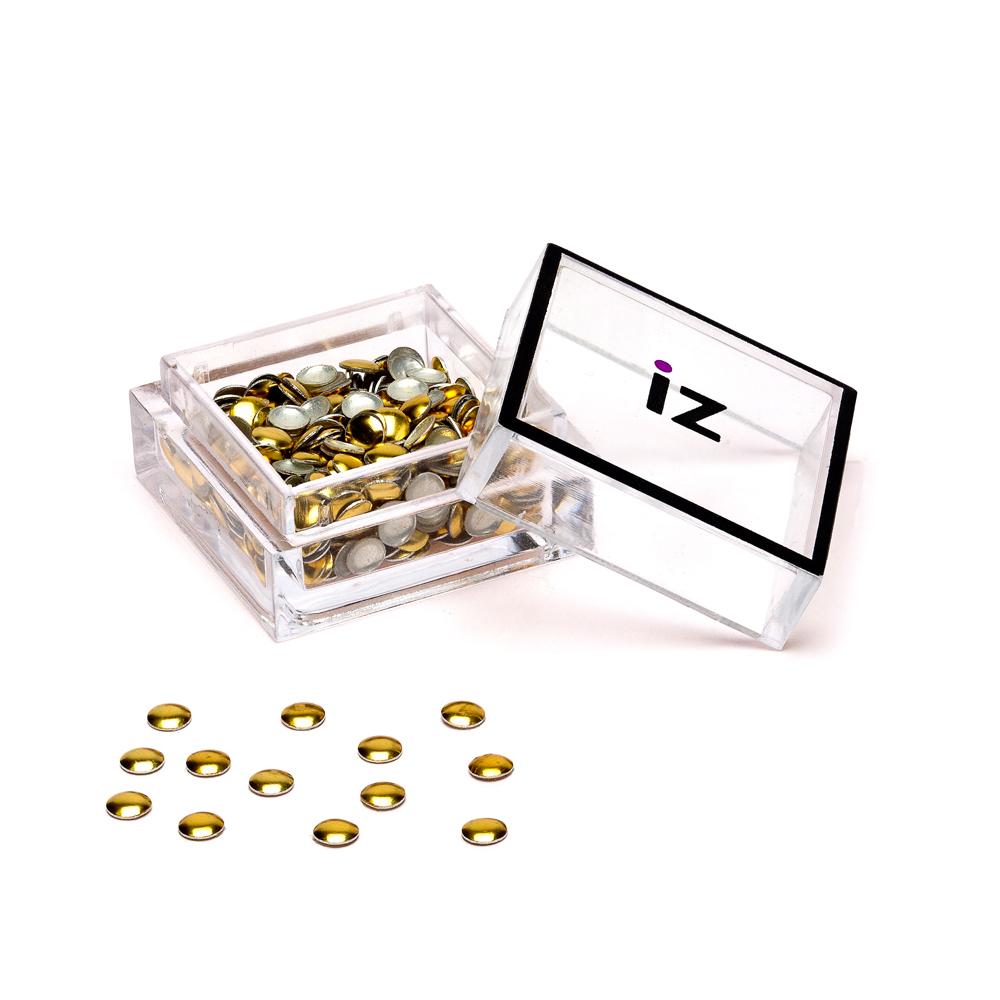 Medium Gold Circle Nail Studs 60pcs