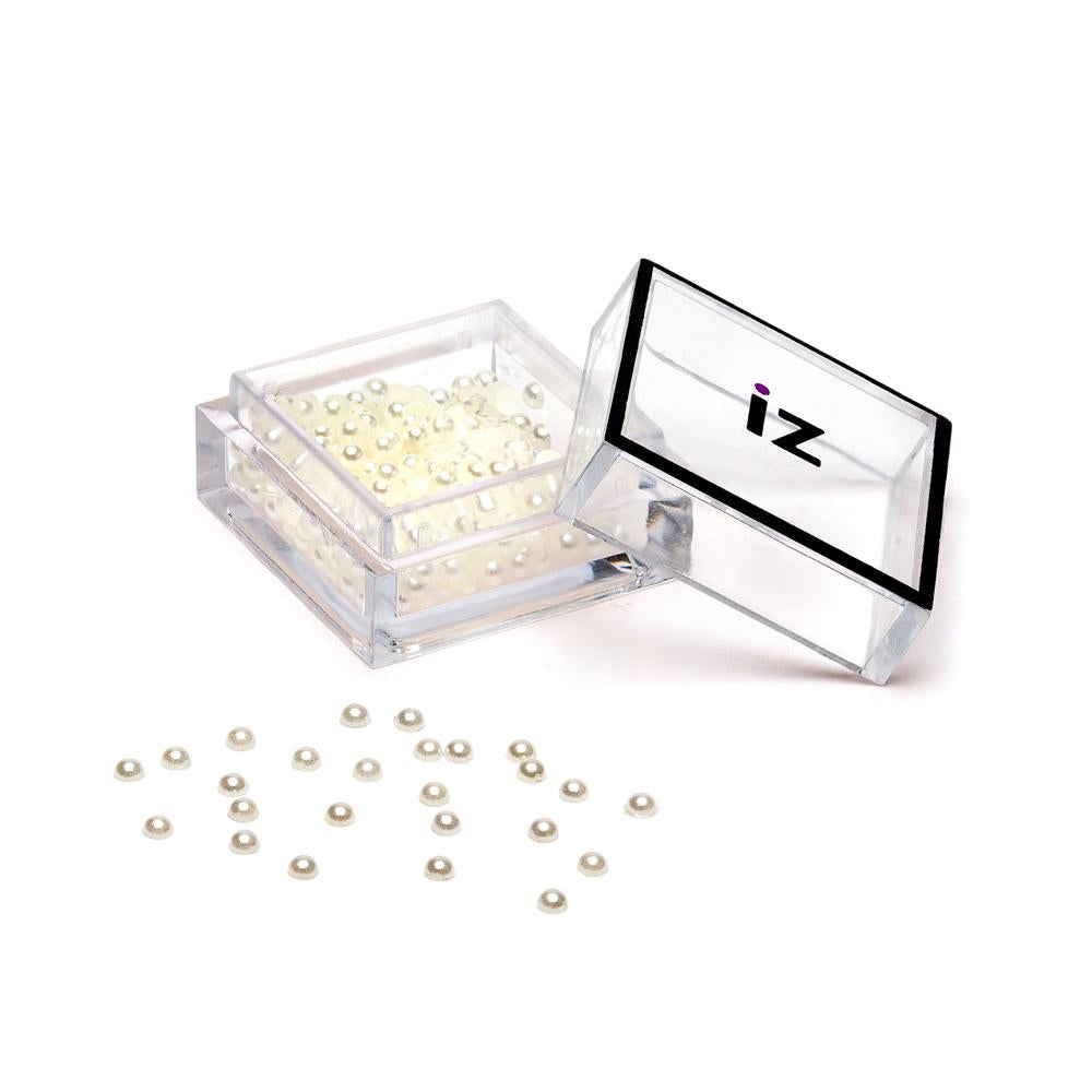 Medium White Pearl Nail Studs 30pcs