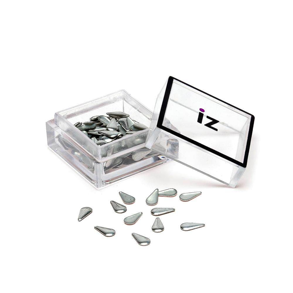 Silver Teardrop Nail Art Studs 60pcs