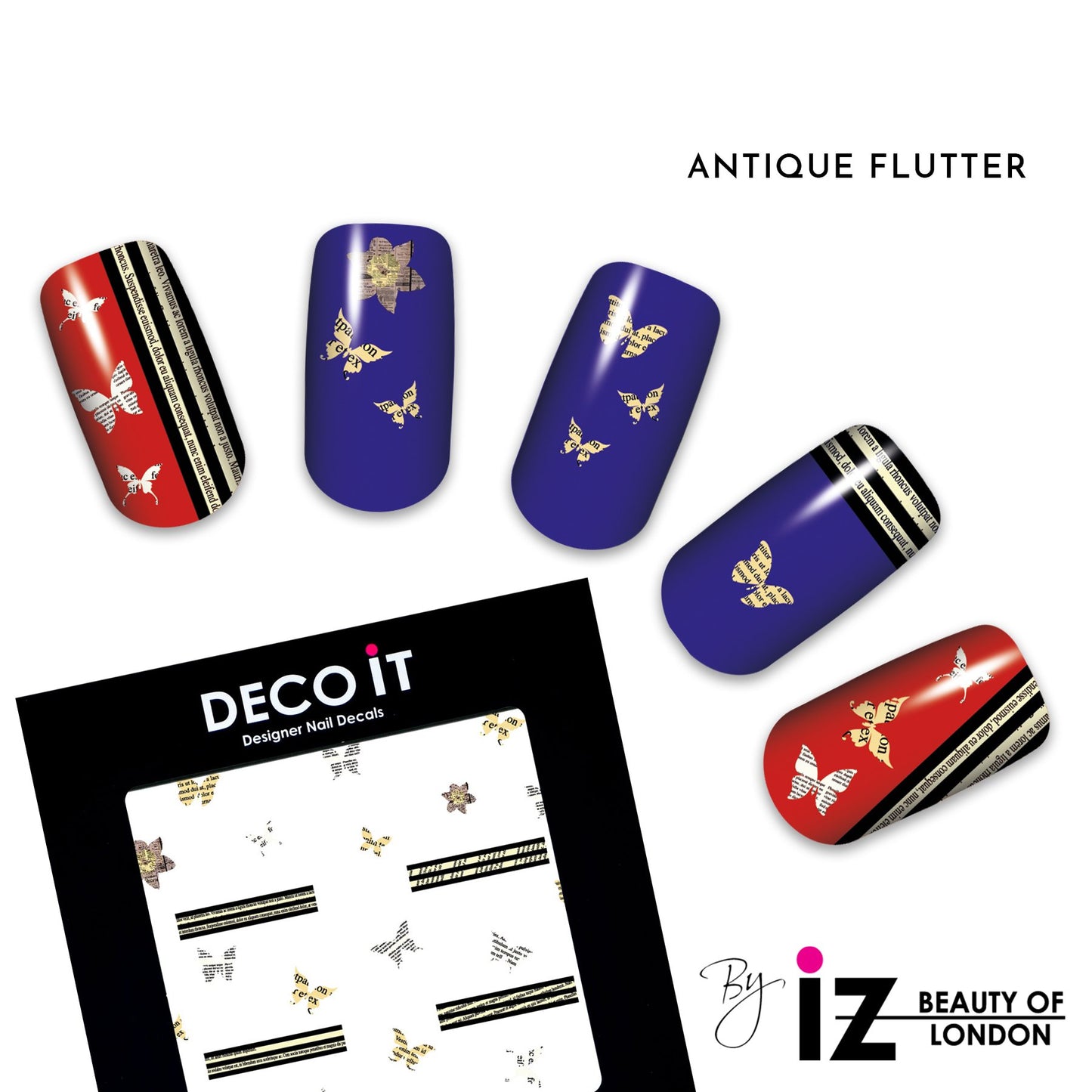MINI Antique Flutter Nail Decals