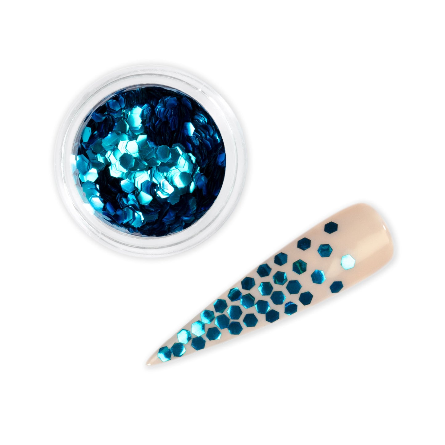 Azure Hexagon Biodegradable Glitter