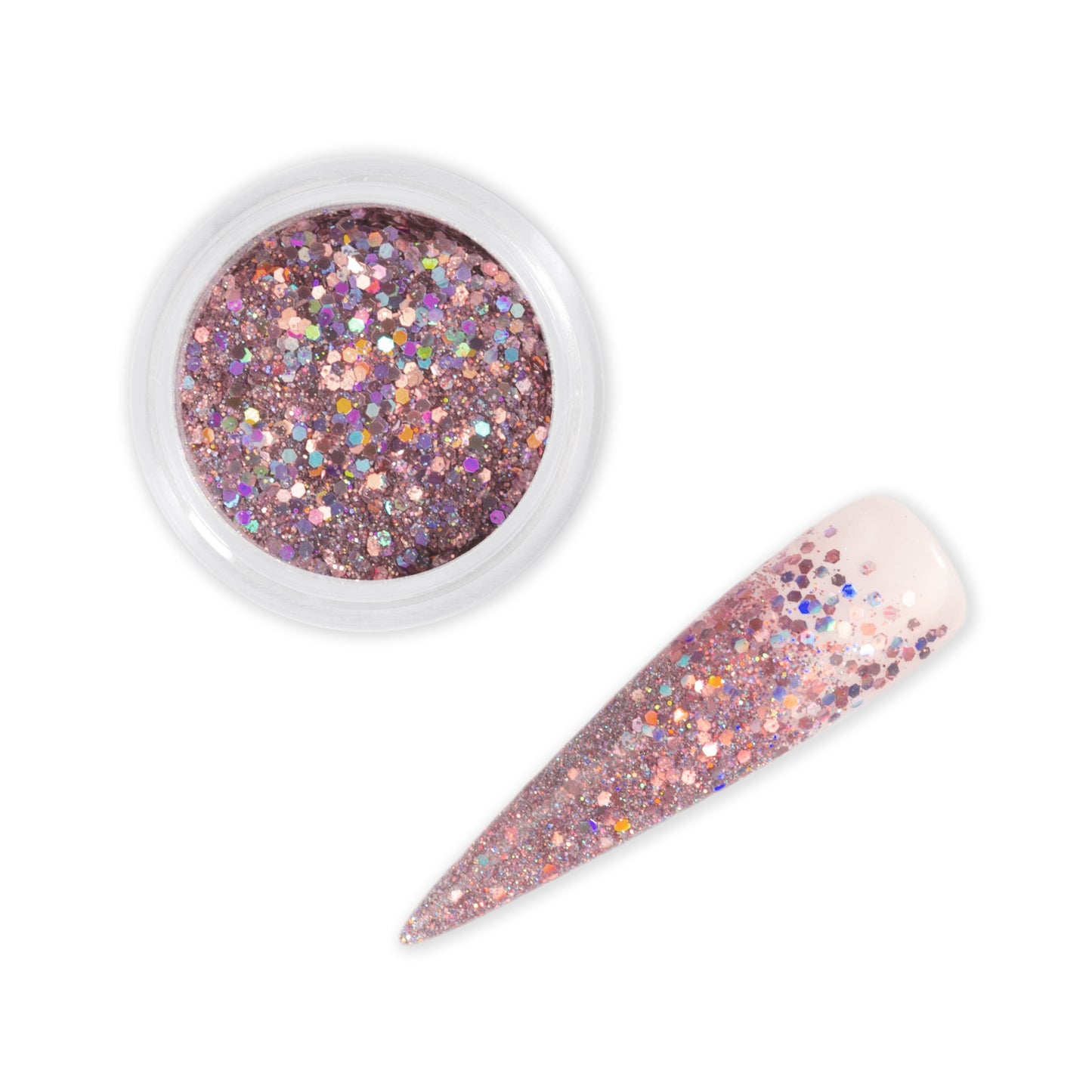 Blushing Pink Nail Art Glitter