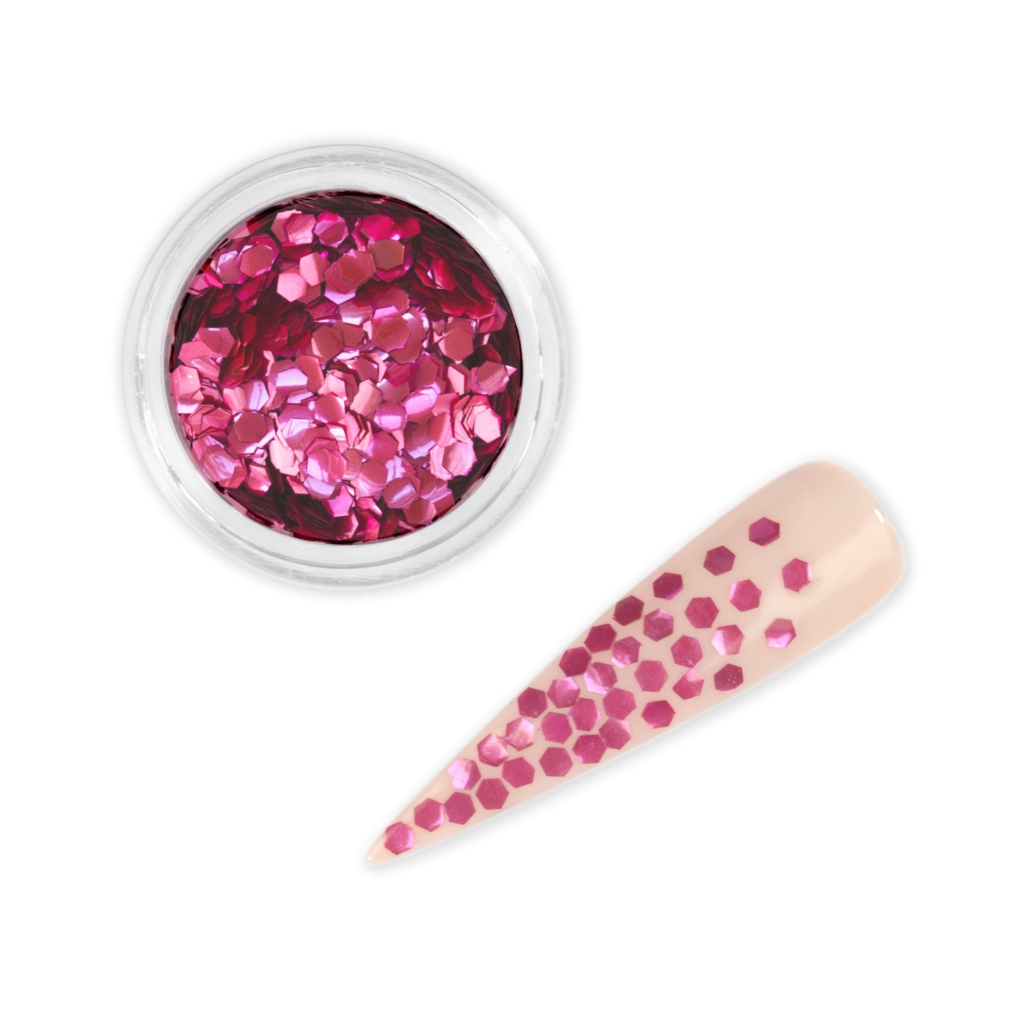 Cerise Hexagon Biodegradable Glitter