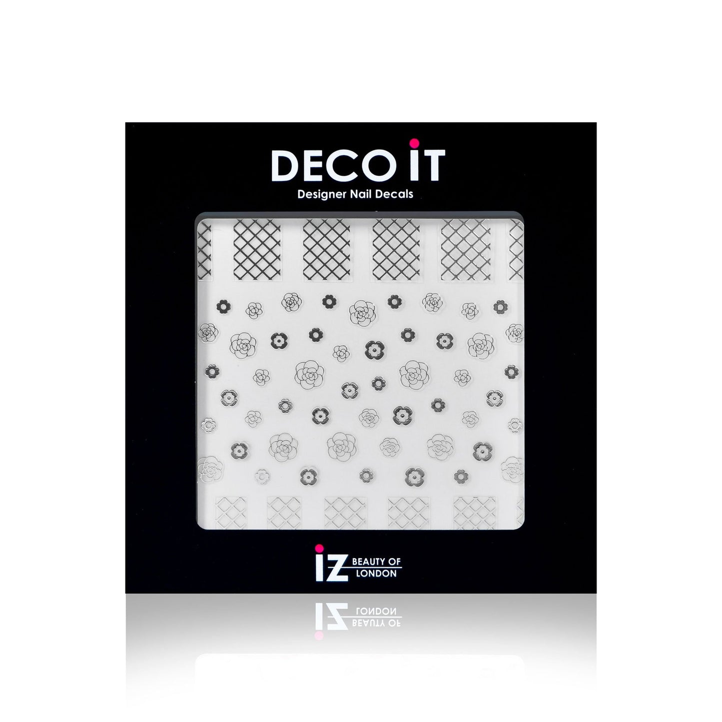 Cross Hatch Flower Nail Decals