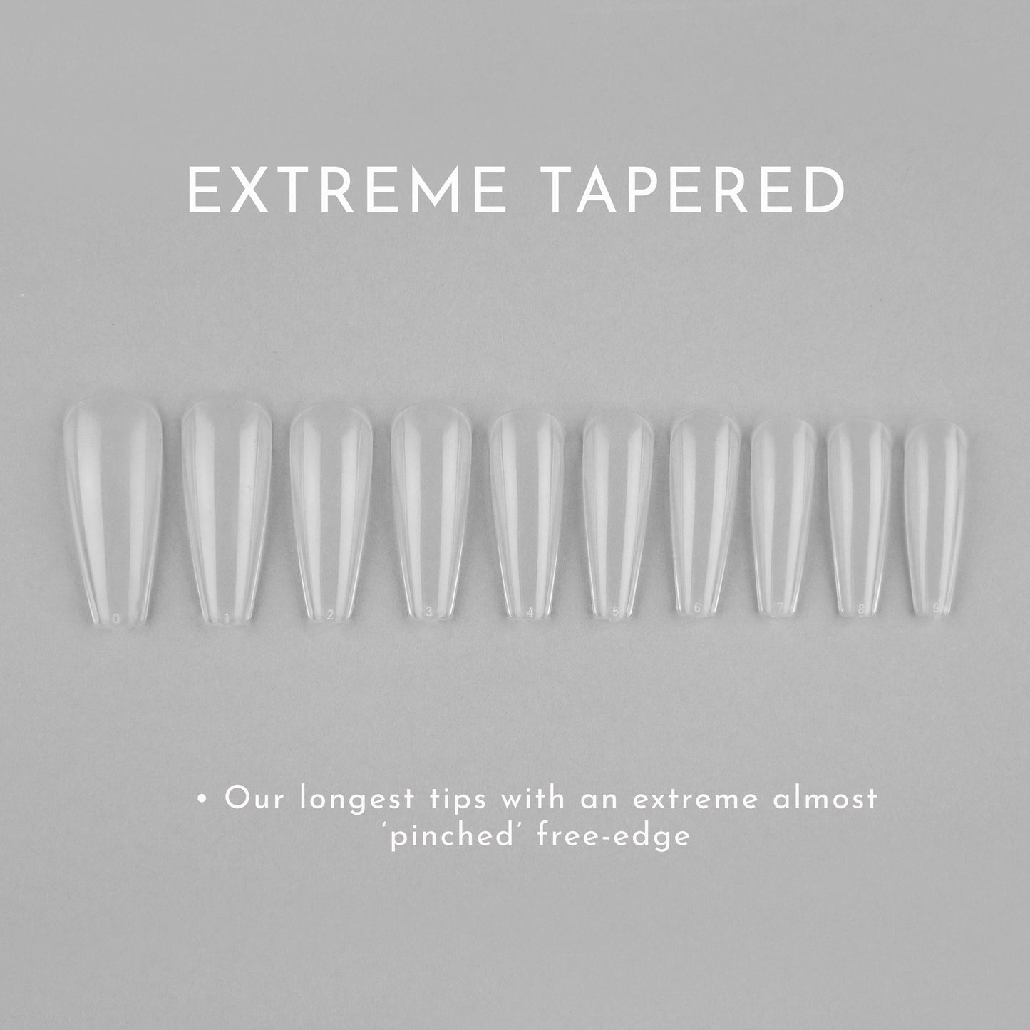 Clear Whole Nail Tips | Extreme Tapered