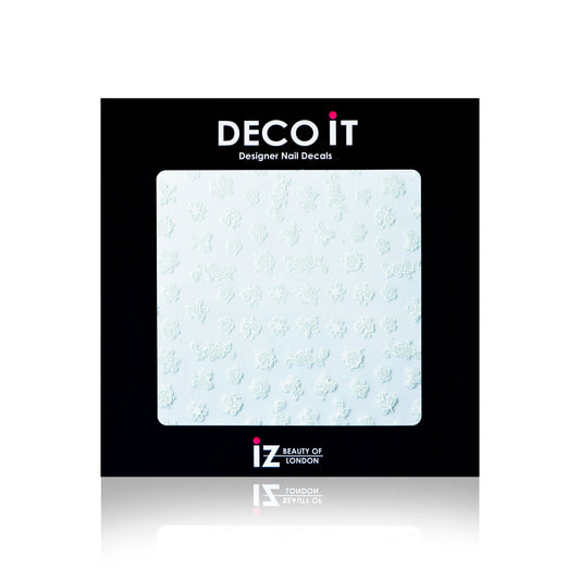 Flower Power Lace White Nail Decals