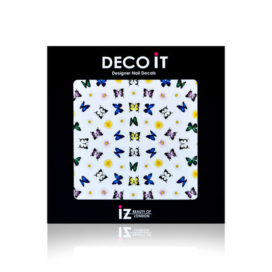 Hot Flutter Blue Nail Decals