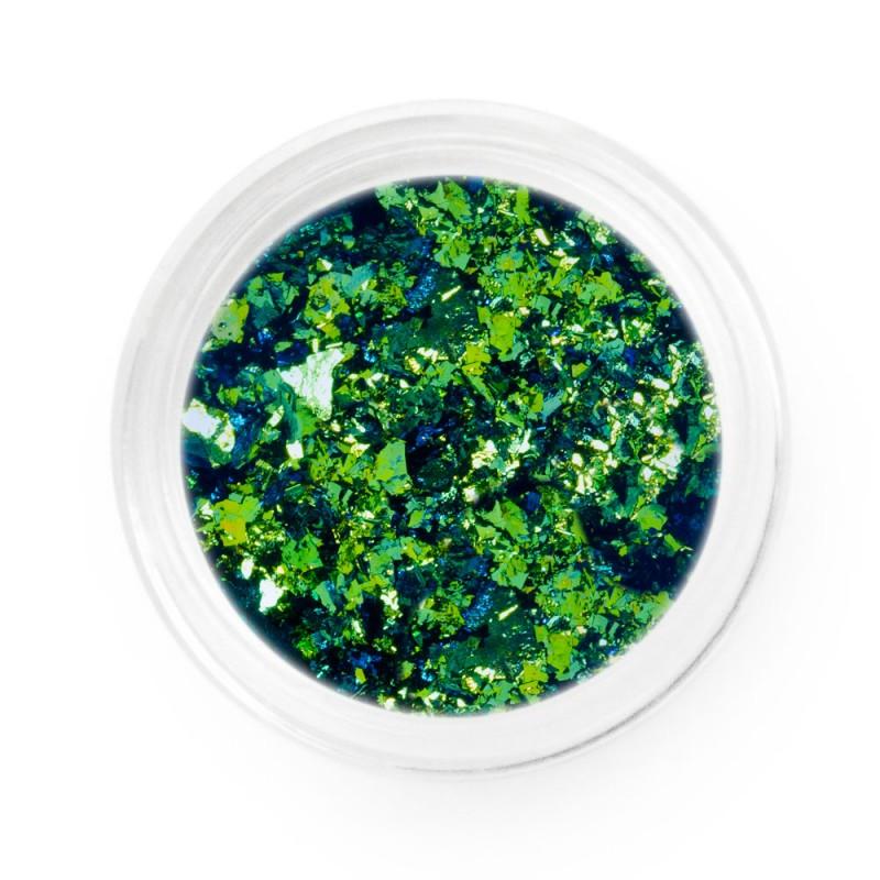 Lime Blue Chameleon Chrome Flakes