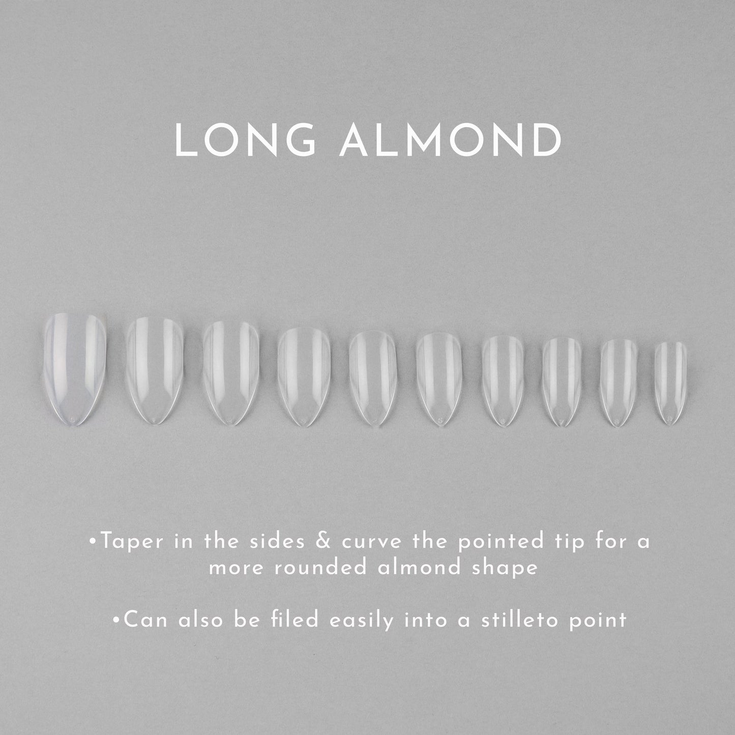 Clear Whole Nail Tips | Almond