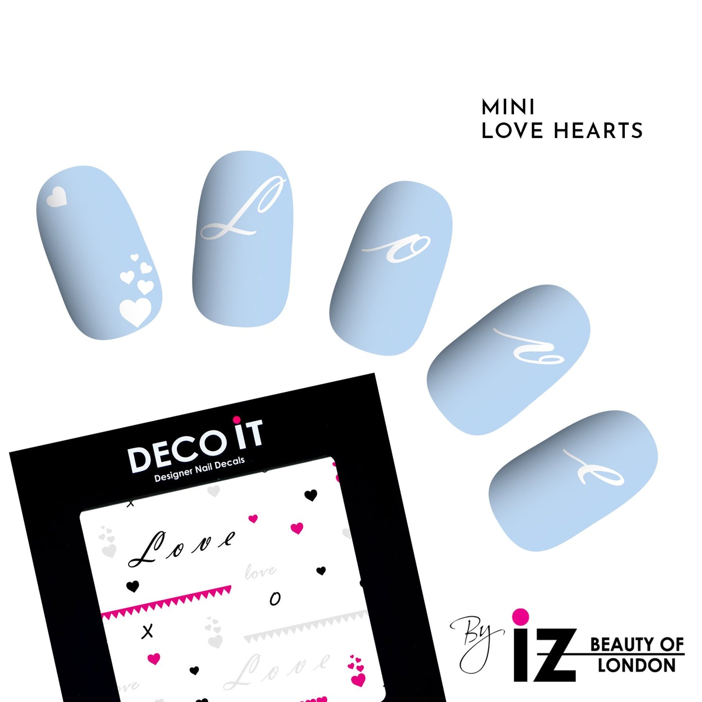 MINI Love Hearts Nail Decals