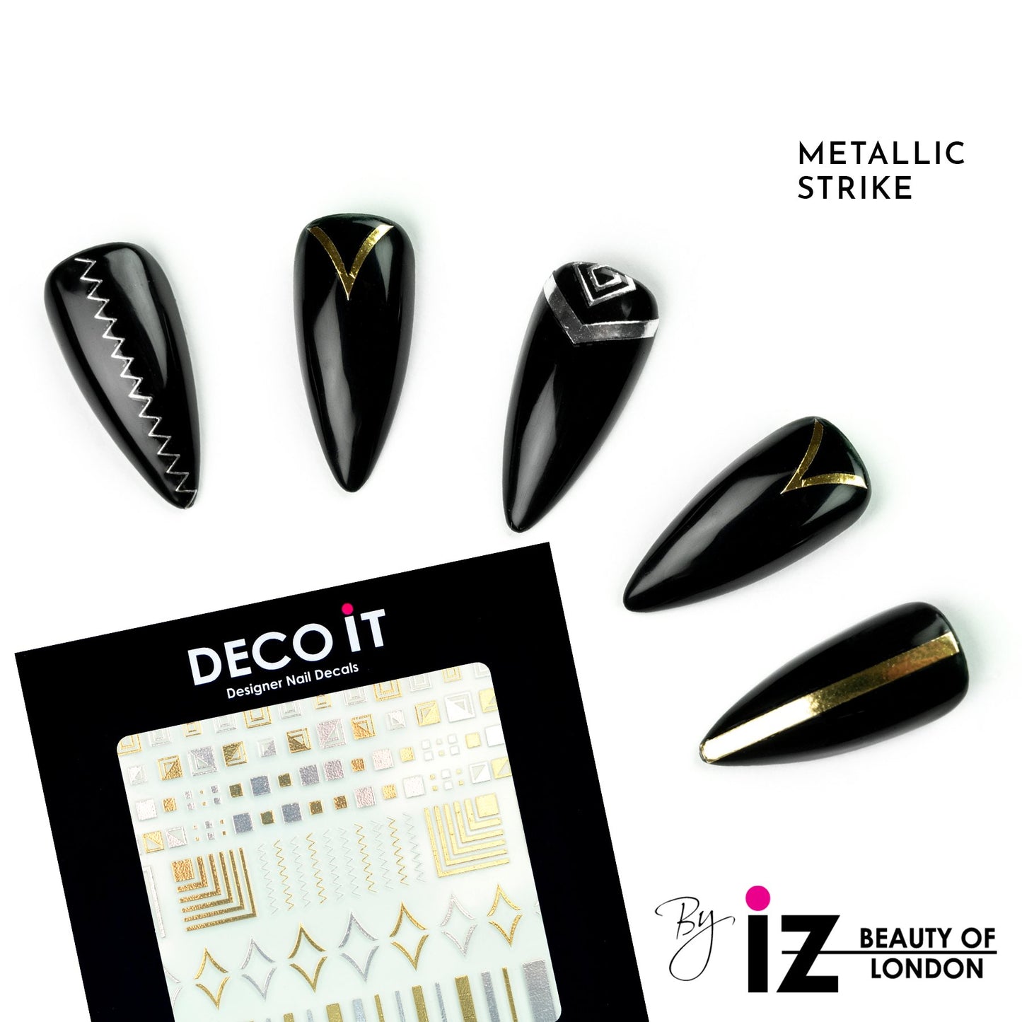 Metallic Strike Nail Decals