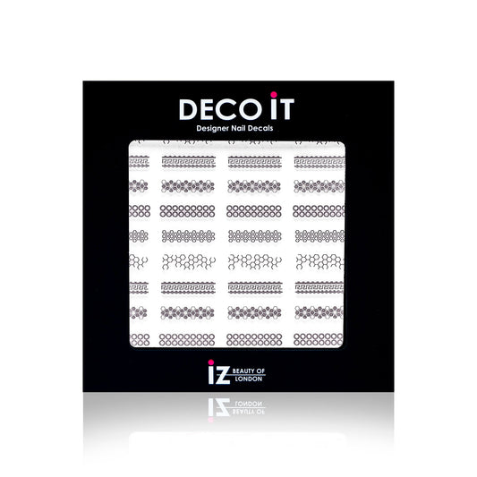 Silver Helix Nail Decals