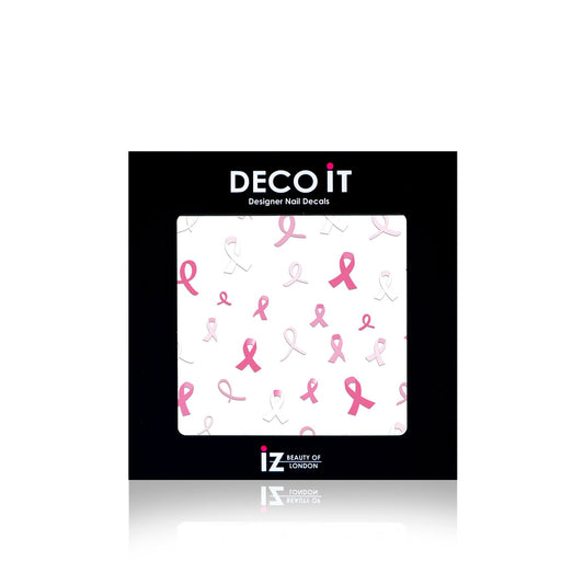 MINI White and Pink Ribbon Nail Decals