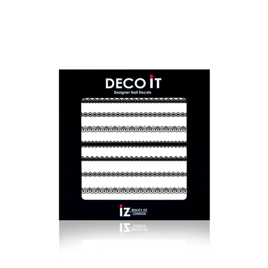 MINI Vintage Black Lace Nail Decals