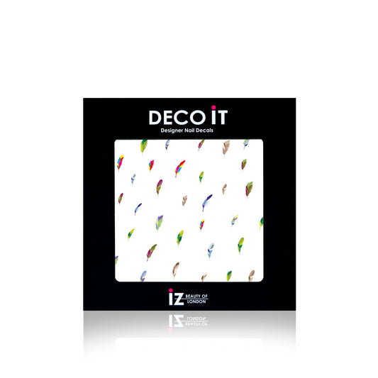 MINI Coloured Feathers Nail Decals