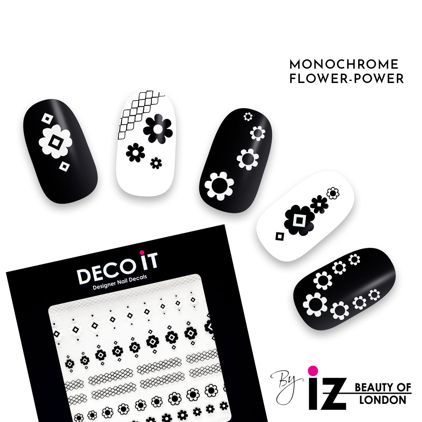 Flower Power Monochrome Decals