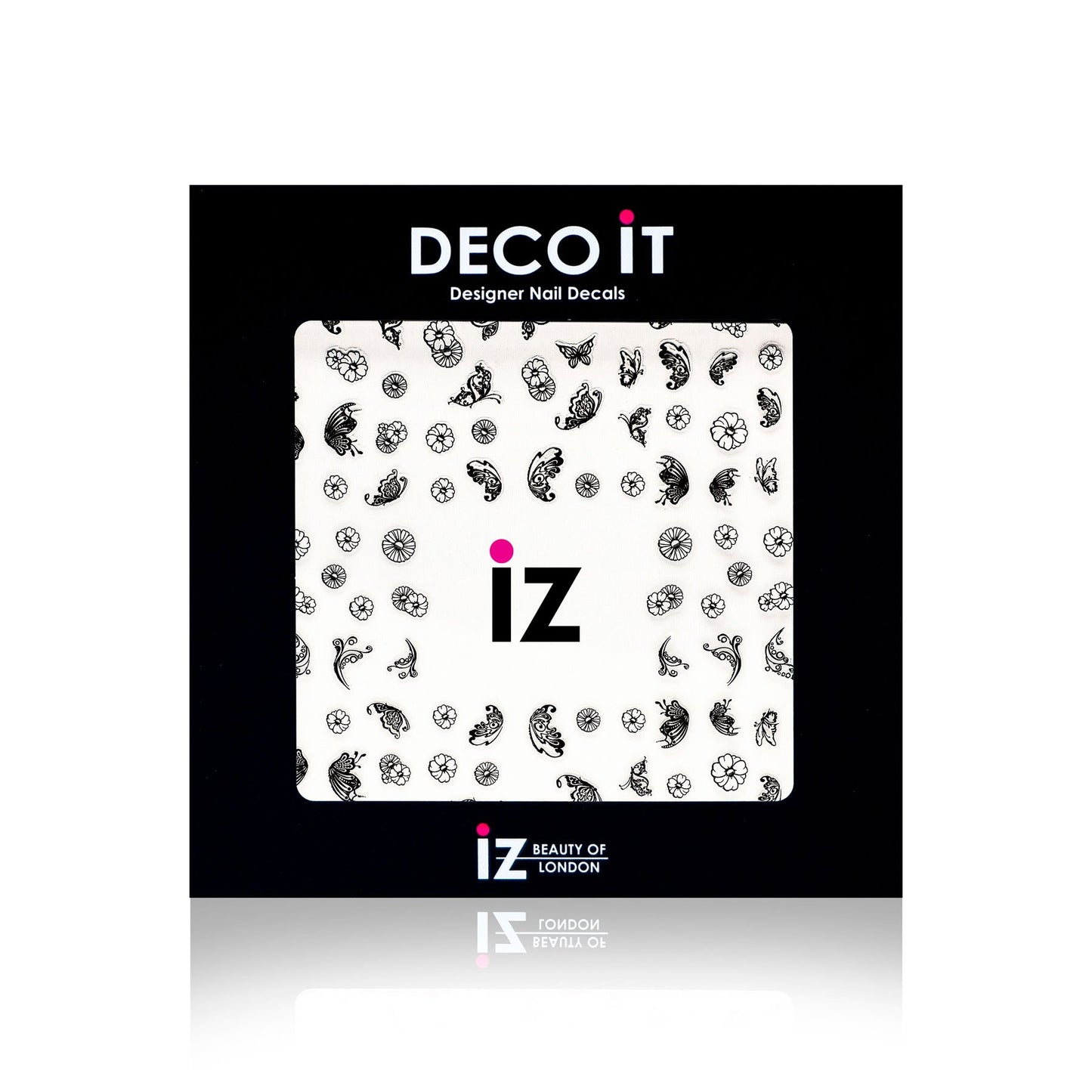 Monochrome Floral Nail Decals