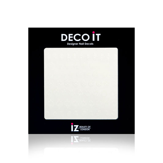 Ornate White Nail Decals