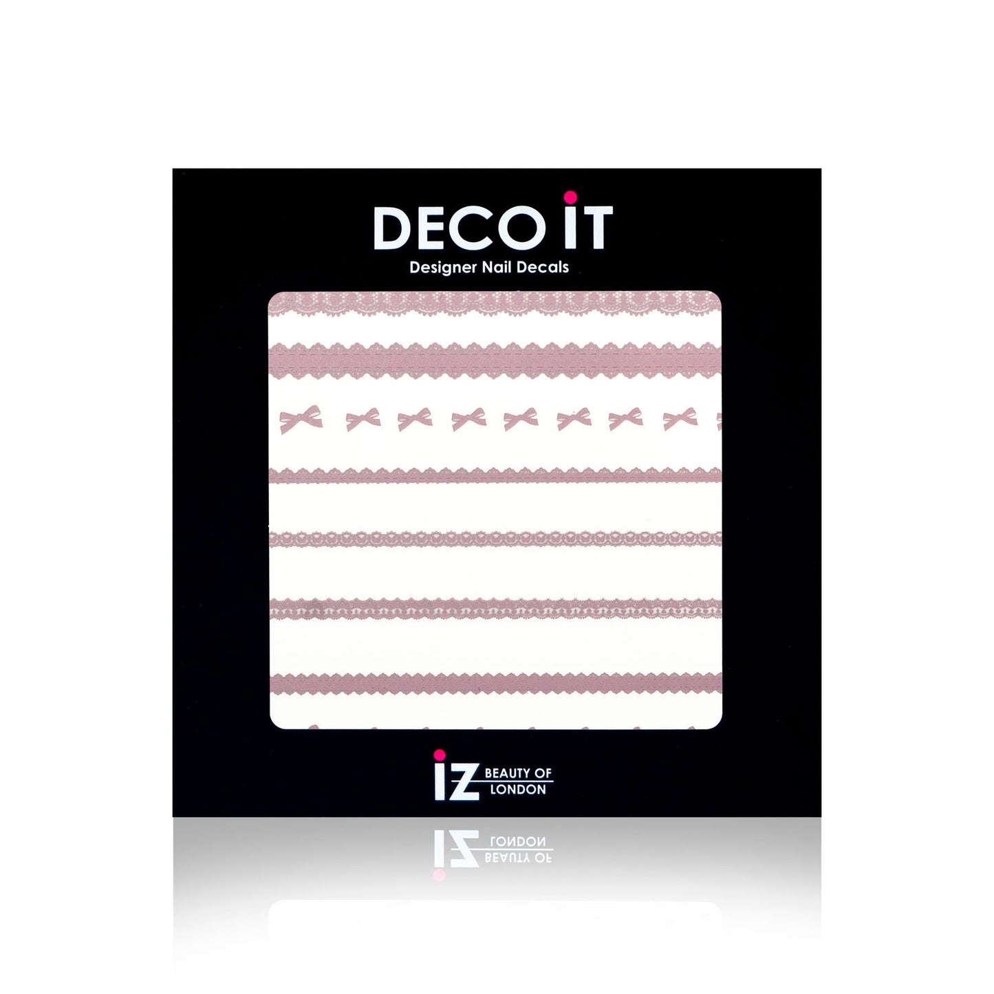 Pink Metallic Lace Nail Decals