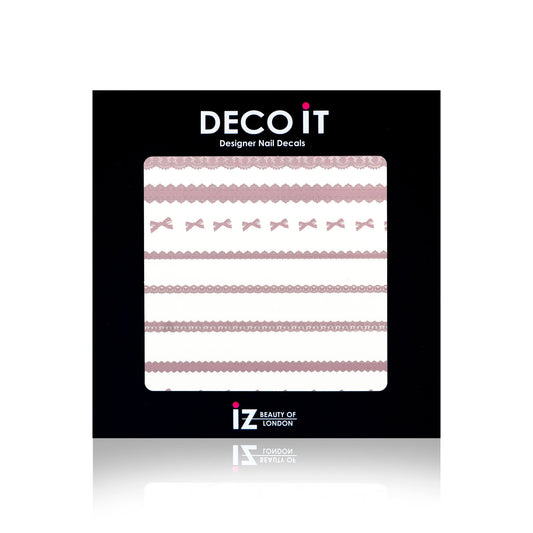 Pink Metallic Lace Nail Decals