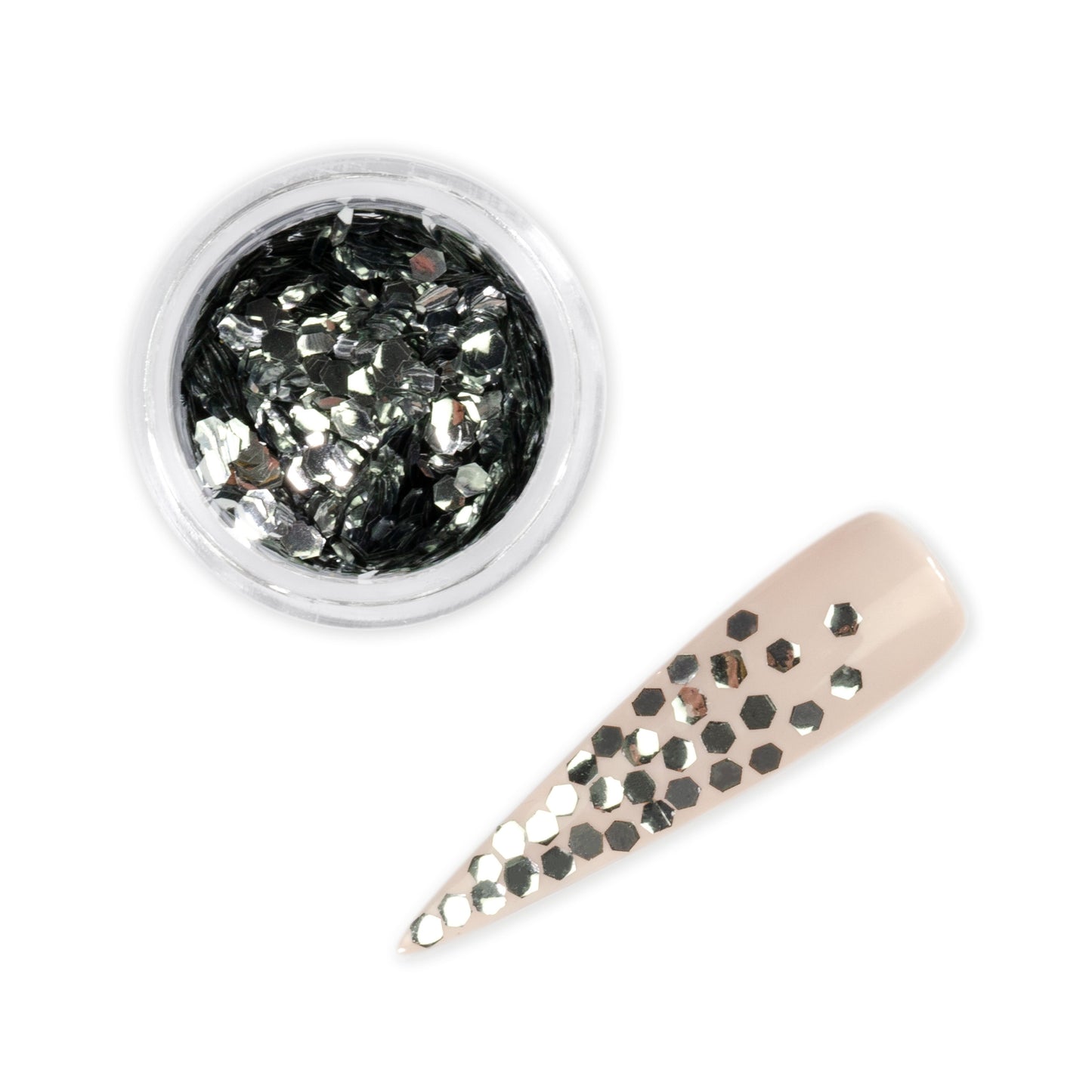 Platinum Hexagon Biodegradable Glitter
