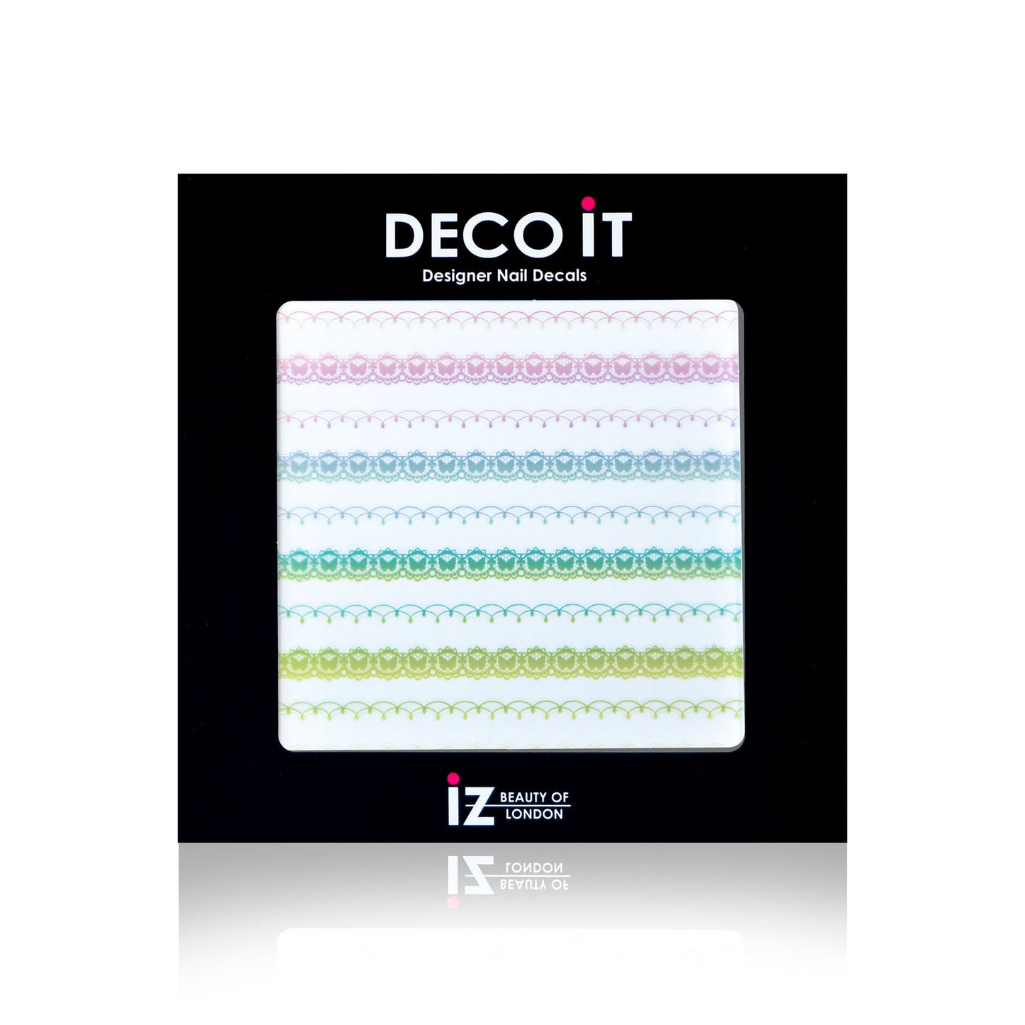 Rainbow Ombre Lace Nail Decals