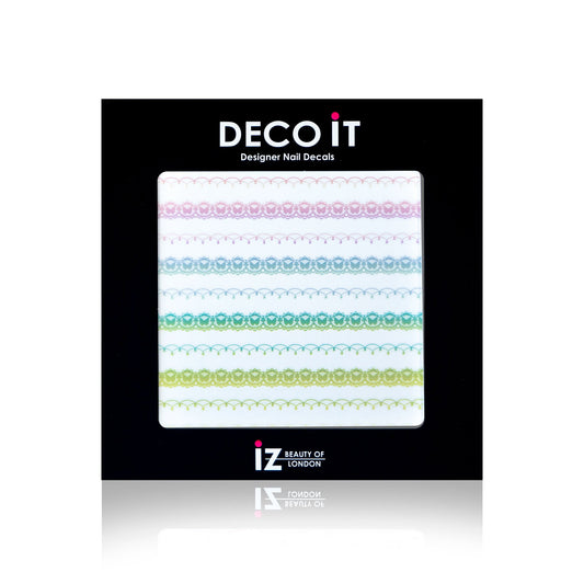 Rainbow Ombre Lace Nail Decals