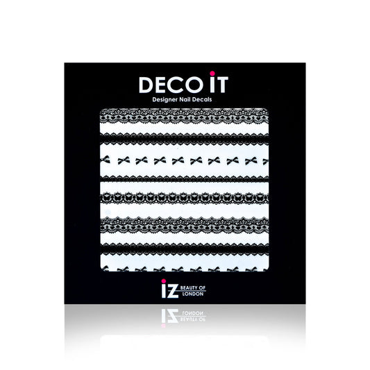 Vintage Black Lace Nail Decals