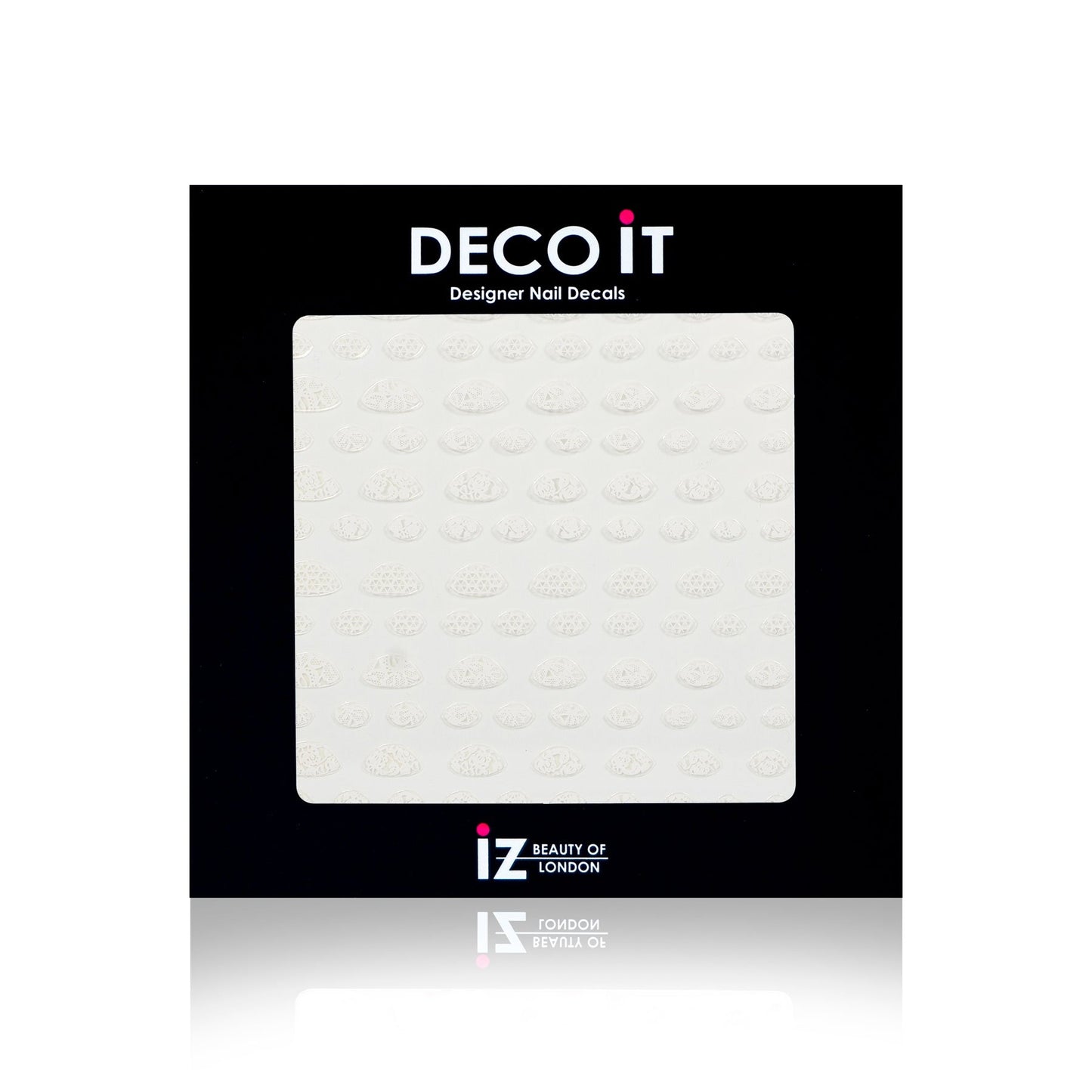 Vintage White Lace Half Moon Nail Decals