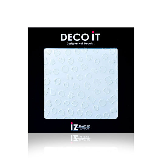 Vintage Frame White Nail Decals