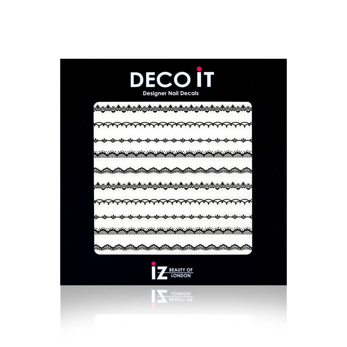 Vintage Black Frill Nail Decals