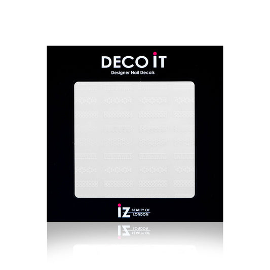 White Helix Patterned Nail Decals