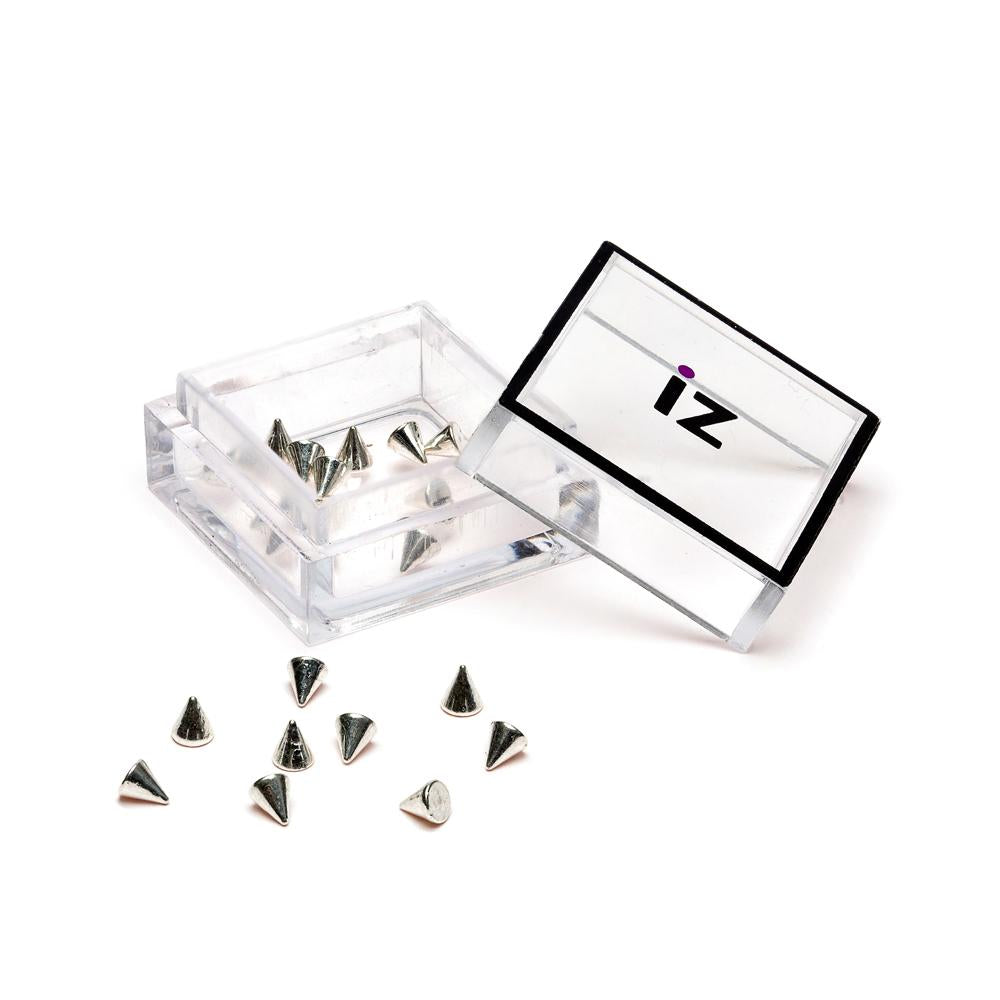 Silver Spikes Nail Studs 20pcs