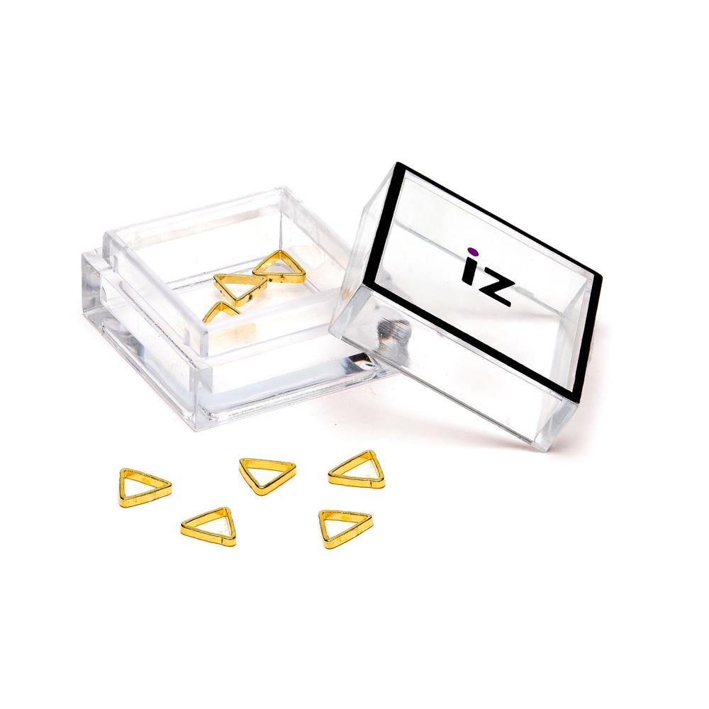 3D Nail Art Charms Gold Triangle Nail Art Studs 10pcs