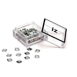 Large Silver Square Nail Art Studs 40pcs