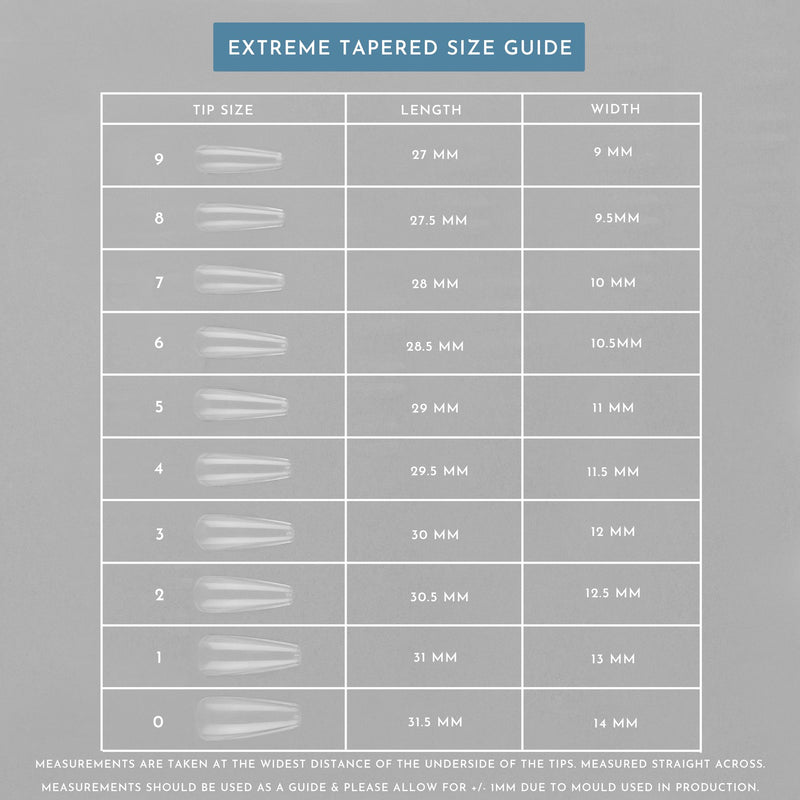 Clear Whole Nail Tips | Extreme Tapered