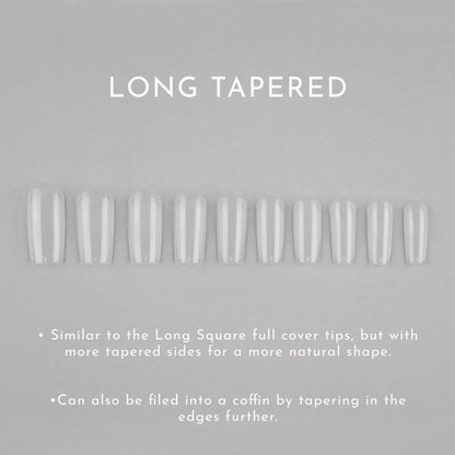 Clear Whole Nail Tips | Tapered Square