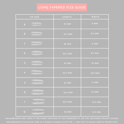 Clear Whole Nail Tips | Tapered Square