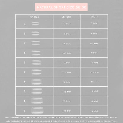 Clear Whole Nail Tips | Natural Short