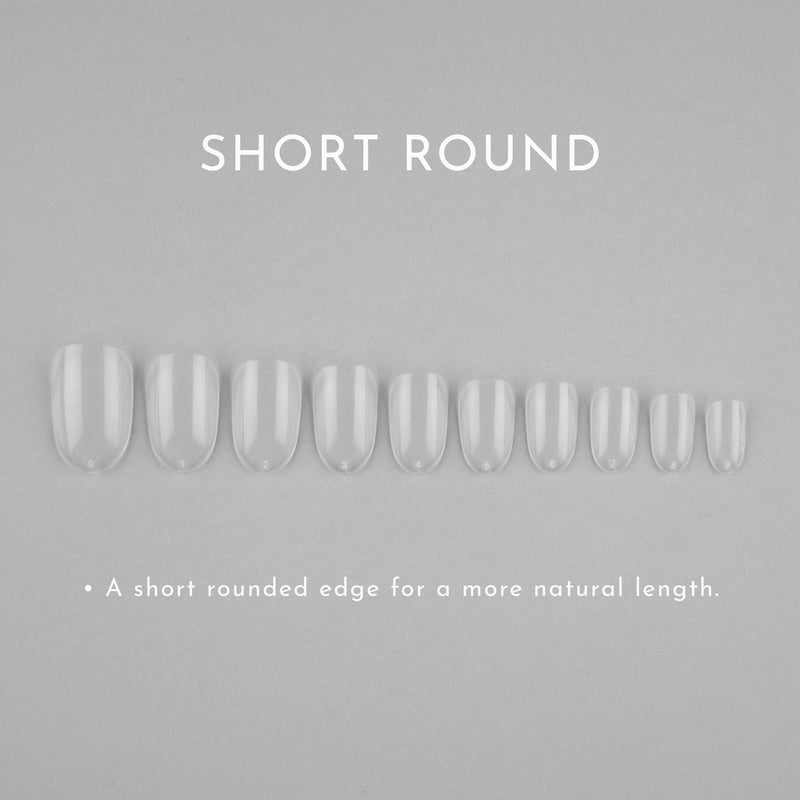 Clear Whole Nail Tips | Short Round