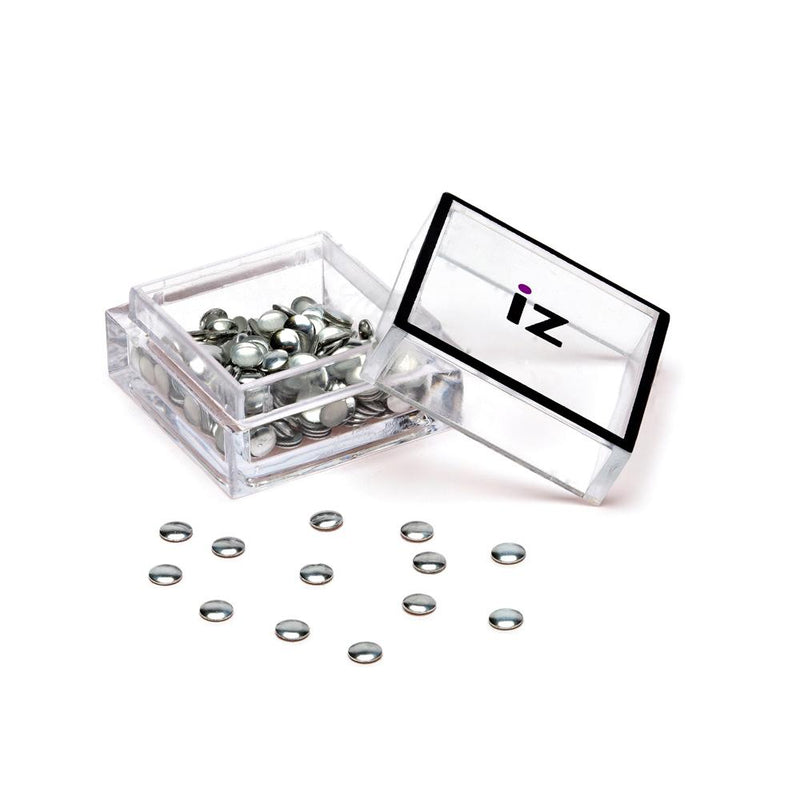 Medium Silver Circle Nail Art Studs 60pcs